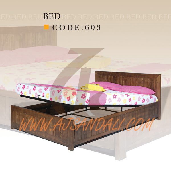 تخت خواب چوبی دو نفره عاج کد 603