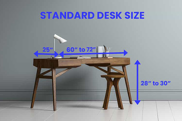 طول استاندارد میز تحریر